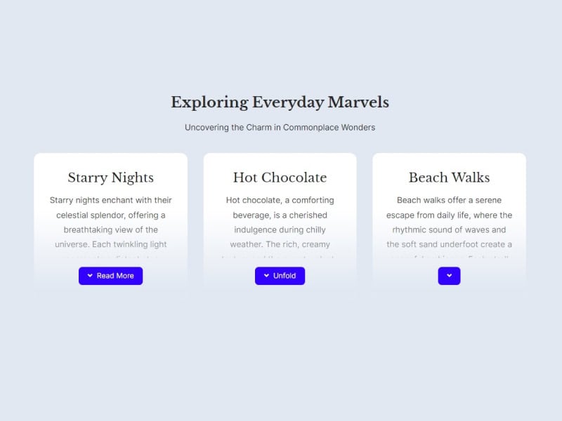Unfold Content with a Trigger Button